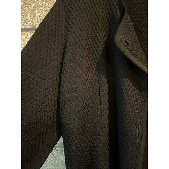 Exclusively Misook Black Open-Front Textured Cardigan L Made In Korea 100% Acryl - Picture 4 of 8